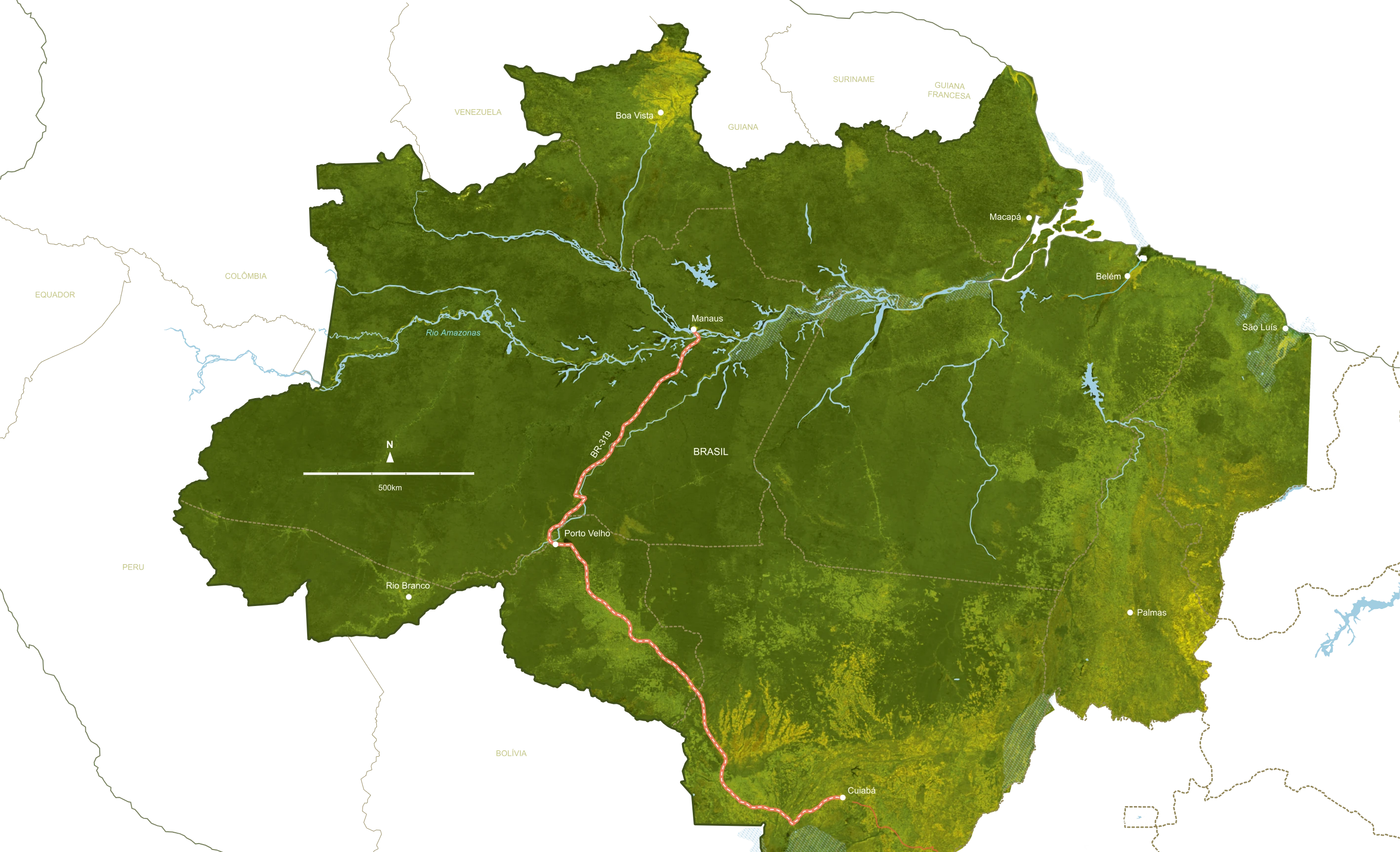 Mapa da amazónia